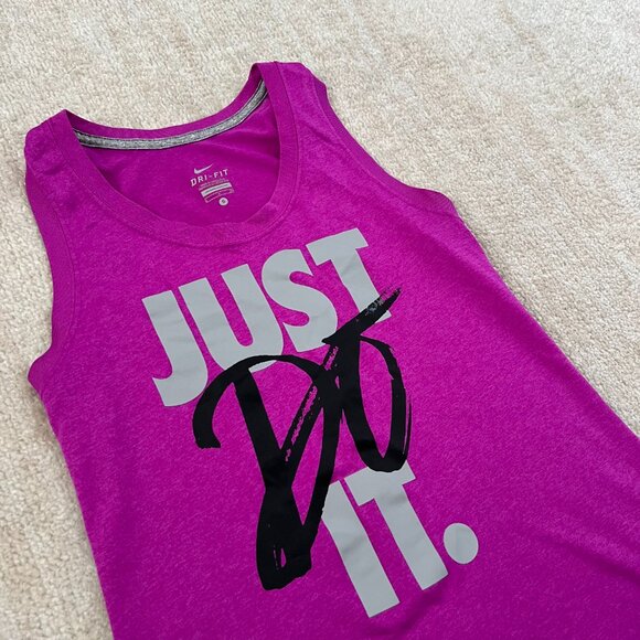 Nike Dri Fit JDI Just Do It Pink Tank Top S - Picture 3 of 8